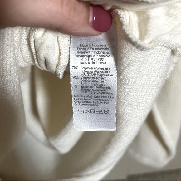 Madewell Mock Neck Button Back Top, Size M - Picture 5 of 8